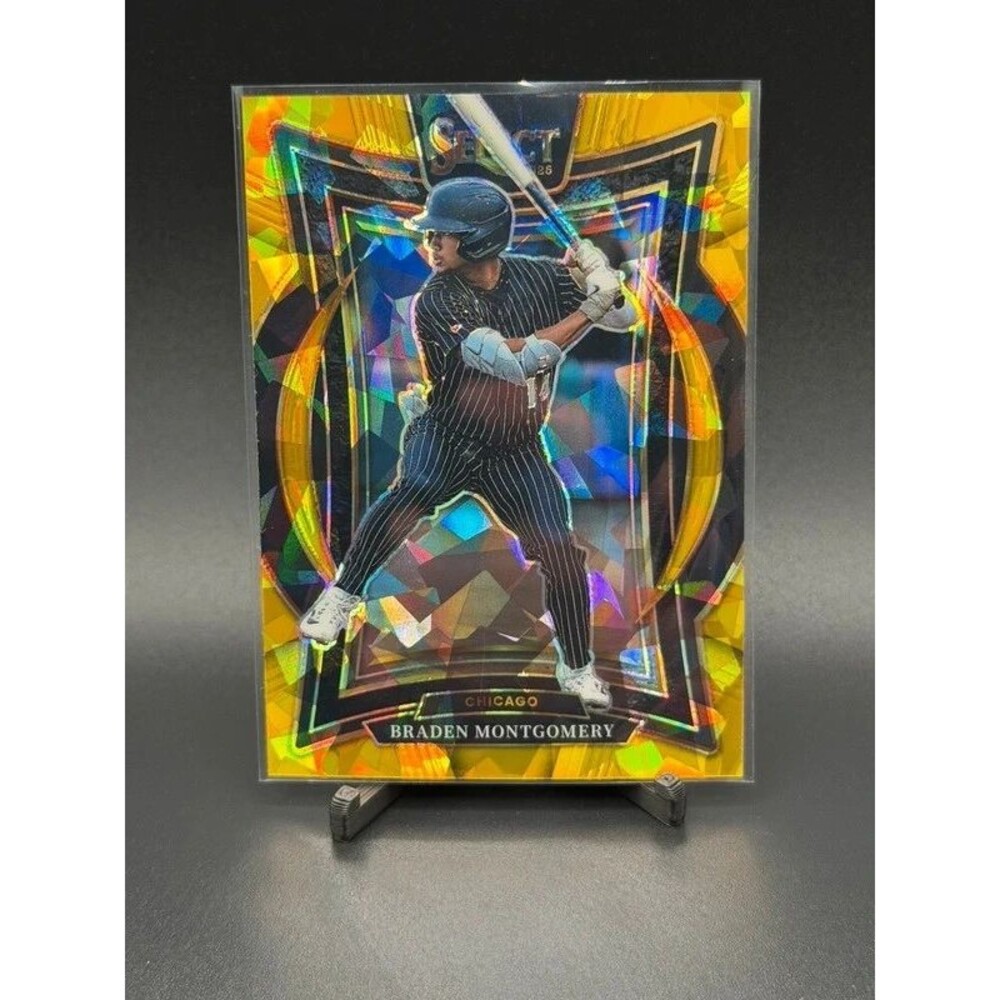 2025 Panini Select Braden Montgomery Gold Prizm RC /10 #70 First On Print 01/10